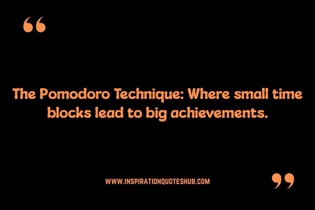 Pomodoro Technique Quotes: Inspiring Productivity Pomodoro Technique Quotes: Inspiring Productivity